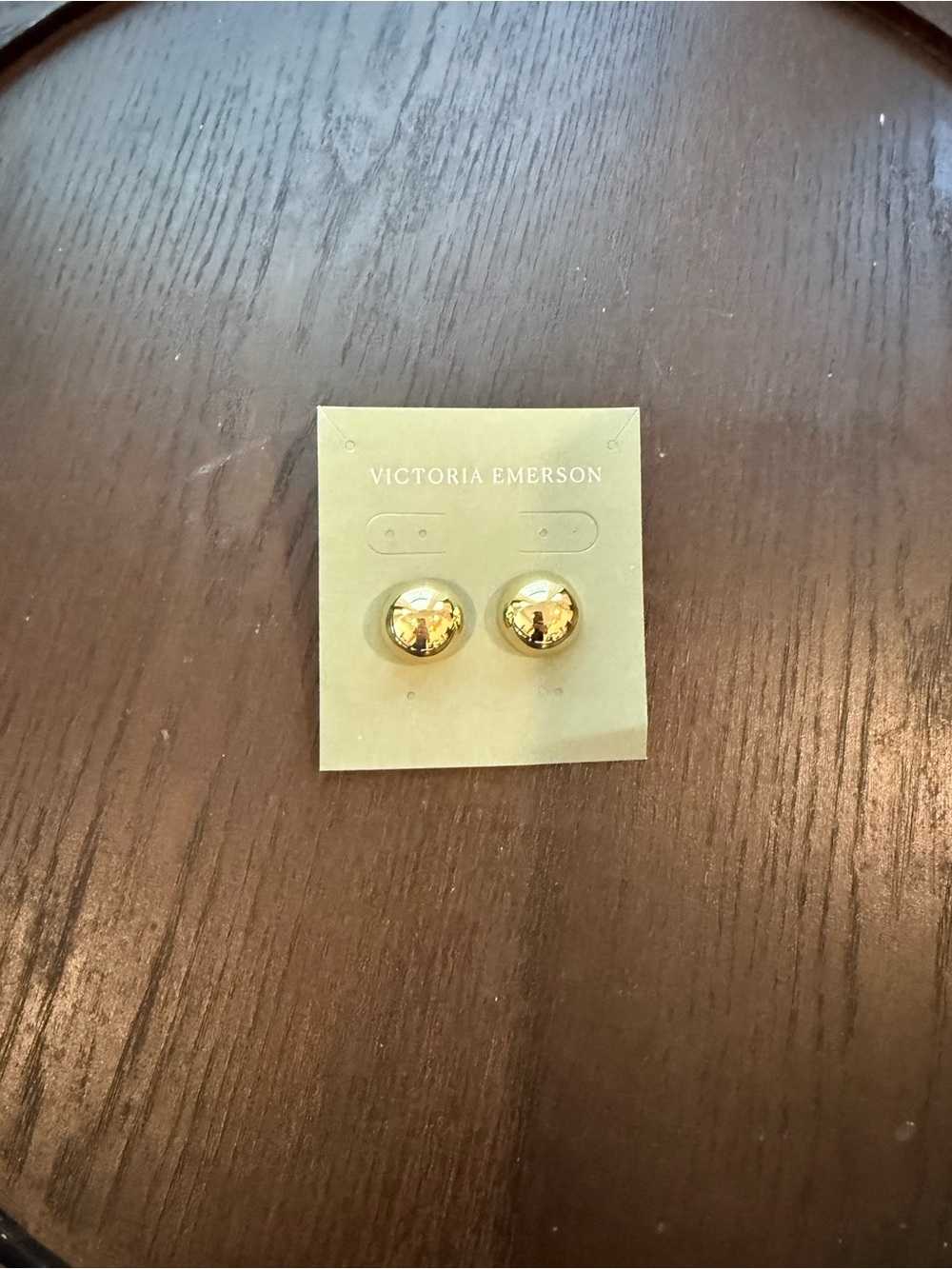 Victoria Emerson Shiny Gold Dome Studs